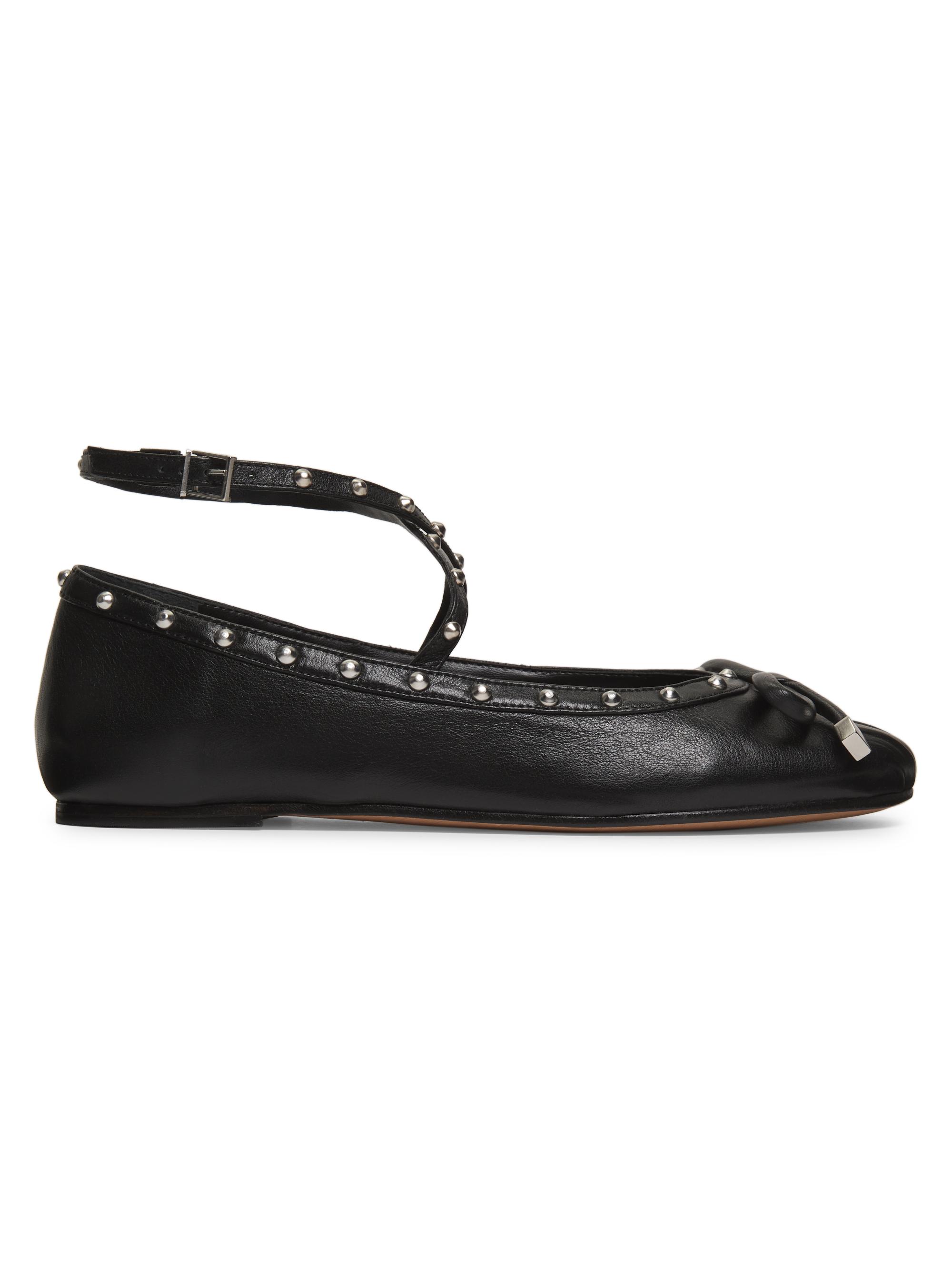 Schutz Larissa Studded Leather Ballet Flats Saks Fifth Avenue