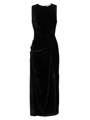 Ulla Johnson Women's Cornelia Velvet Cocktail Dress - Noir