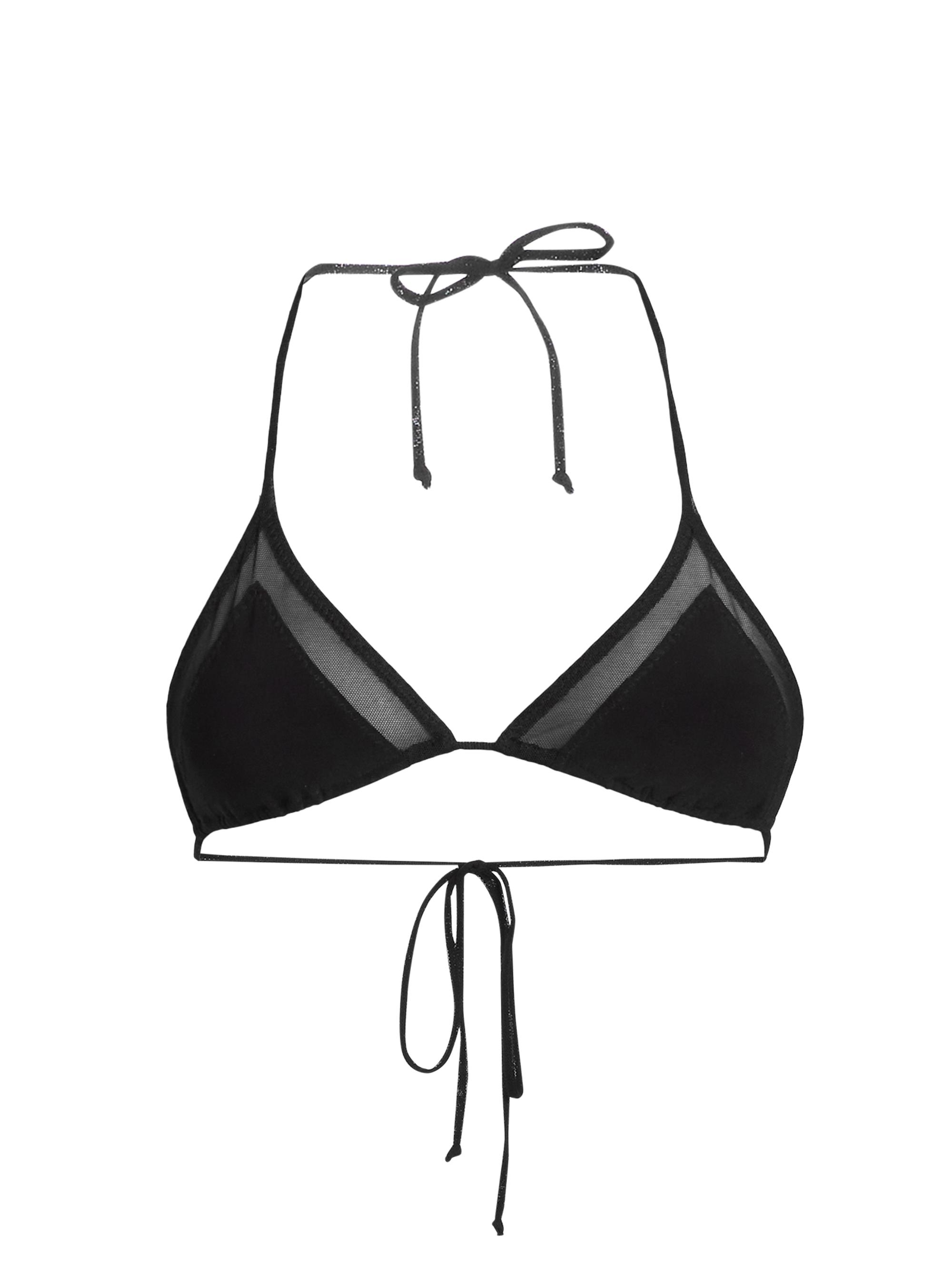 Norma Kamali Women's Mesh Triangle Bikini Set - Black Mesh