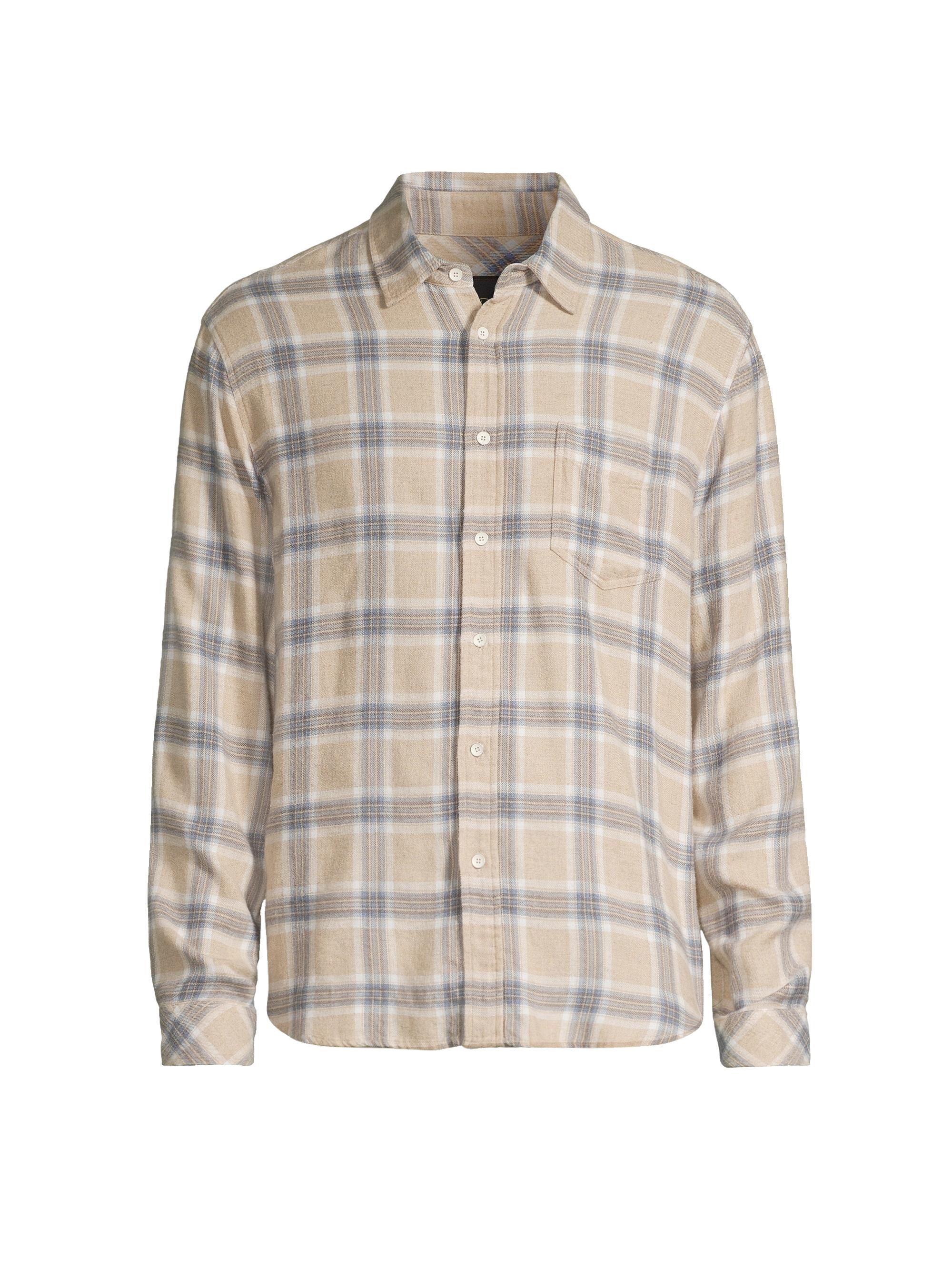 Rails Men's Lennox Plaid Button-Front Shirt - Palamino Skyline Melange
