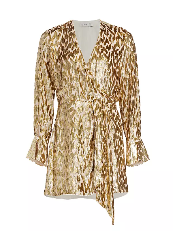 Jonathan Simkhai Women's Size 2 One Sleeve Leopard Dress