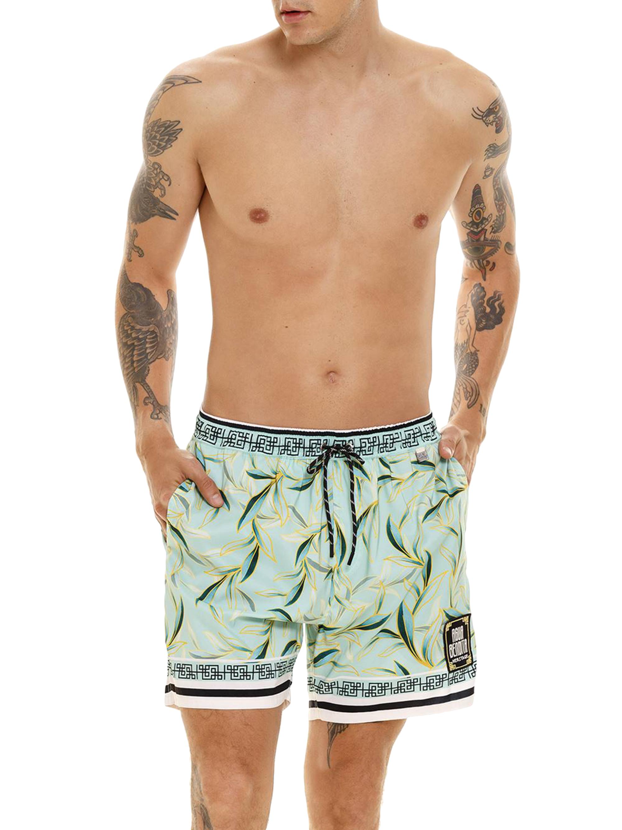 Agua Bendita Men's Diving Into Freams Joe Floral Swim Trunks