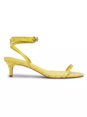 Scarosso Jill slingback 65mm leather sandals - Yellow