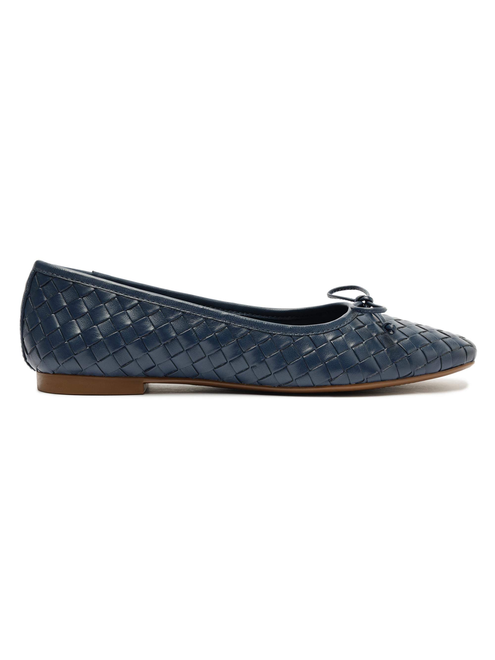 Schutz Women's Arissa Woven Leather Flats - Miele
