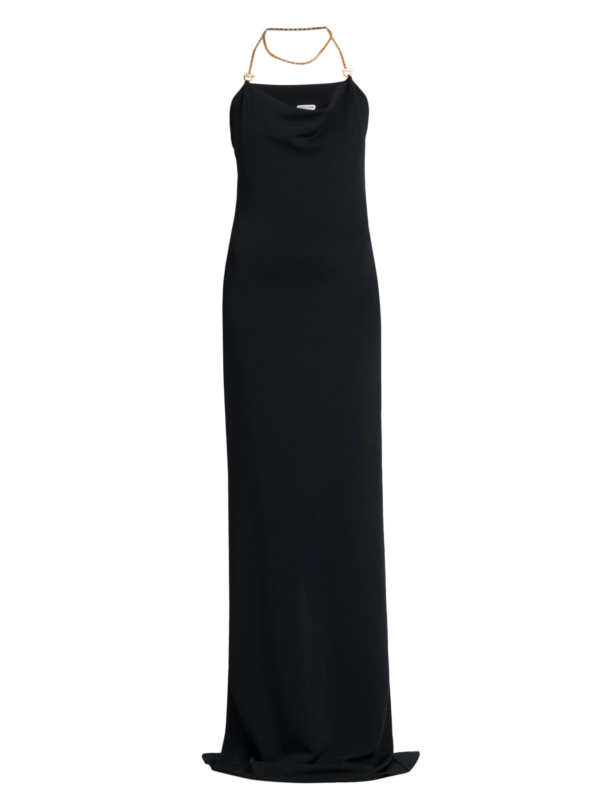 Bottega Veneta Women's Chain-Link Halter Gown - Black