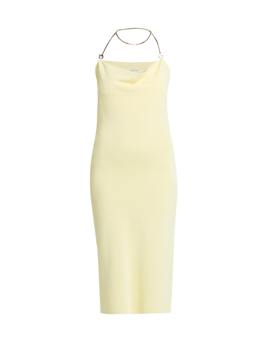 VIP【送料関税込】BOTTEGA VENETA dress Bottega Veneta Velvet Stretch Dress in Kiwi | FWRD