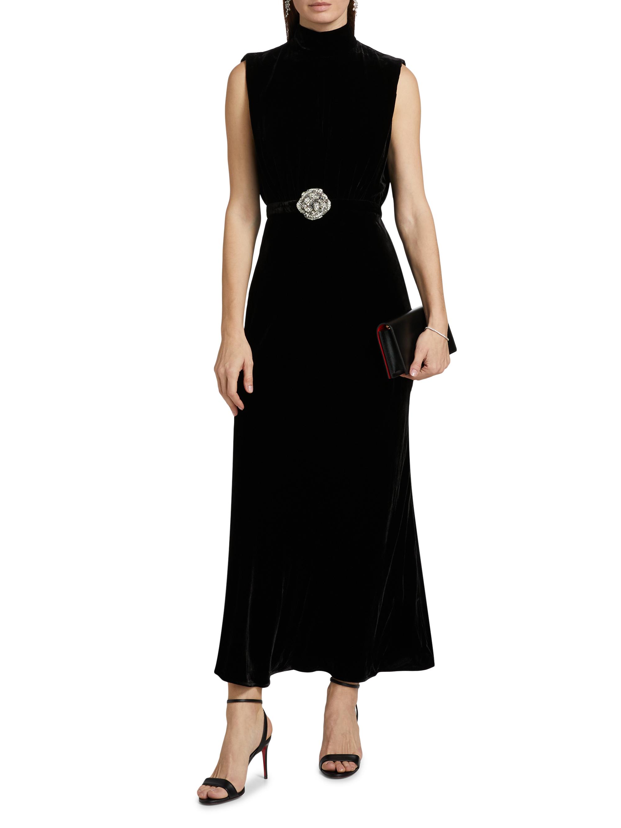 スーツ・フォーマル・ドレス acka velour long dress Saloni Fleur