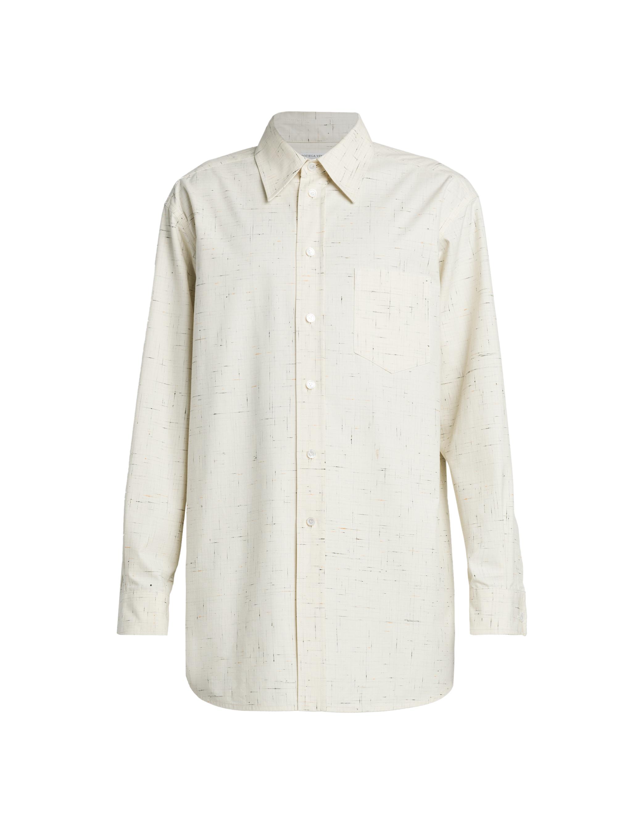 Bottega Veneta Men's Criss Cross Cotton Button-Front Shirt - Dove