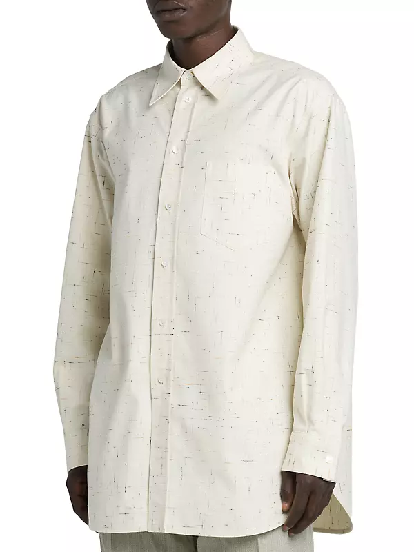Shop Bottega Veneta Criss Cross Cotton Button-Front Shirt | Saks 
