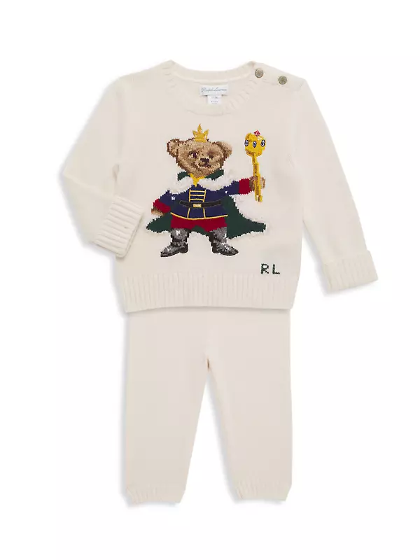 Polo Ralph Lauren Navy Bear Knit Pajama Pants & Reviews