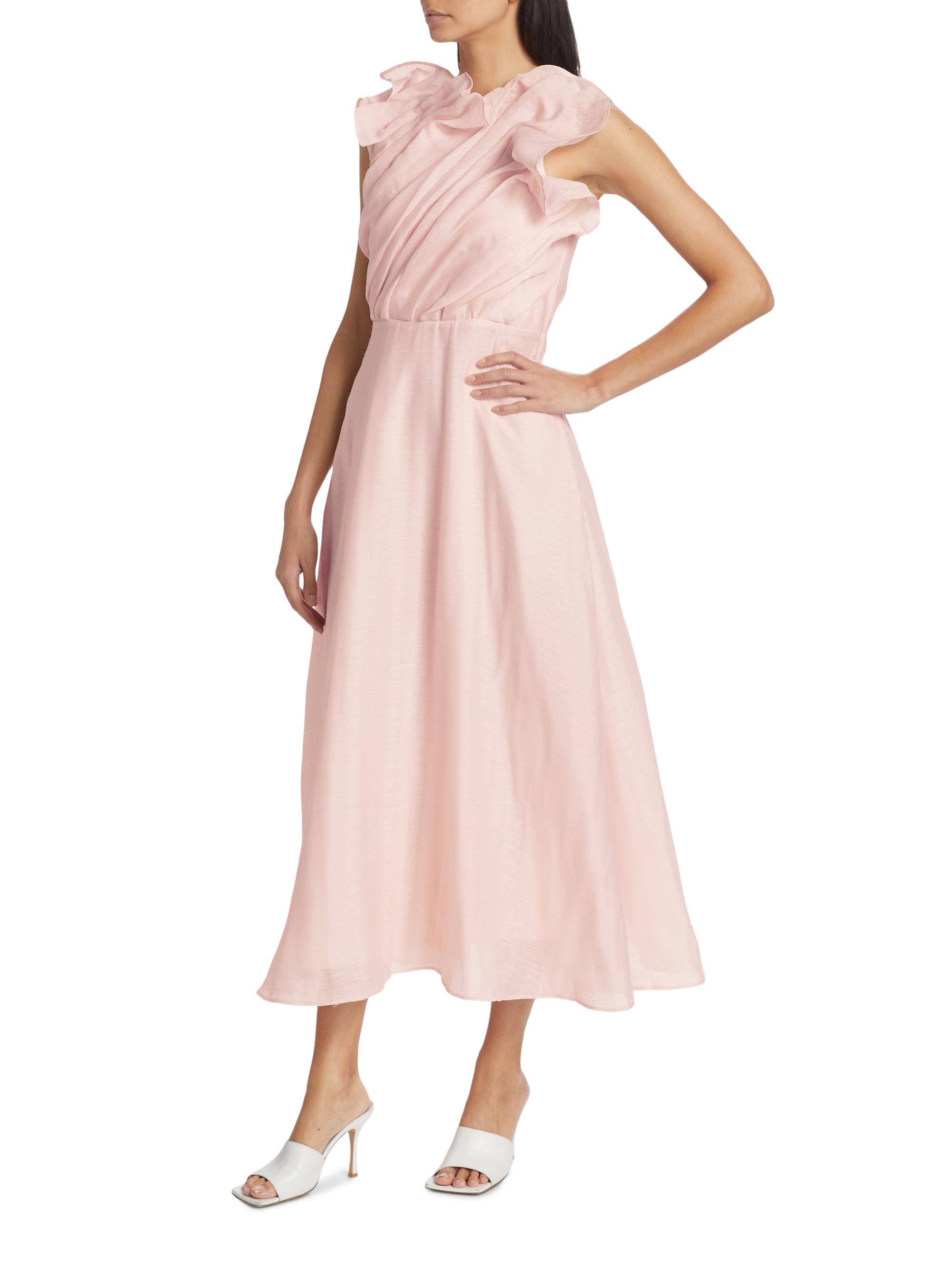 strapless open back dress Aje - Nova Pleated Midi Dress Black (Size 16) – Goldie's