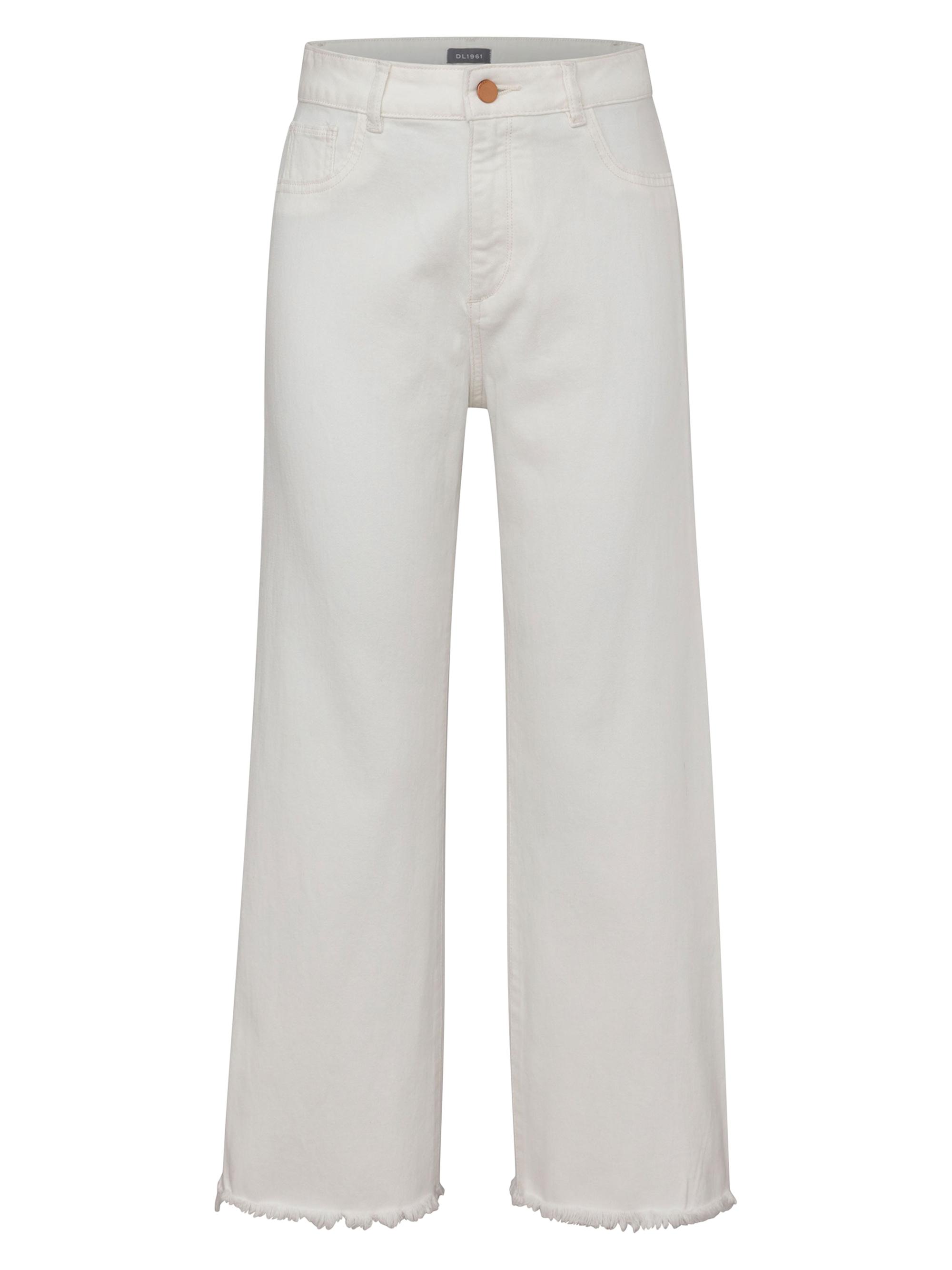 DL1961 Women's Hepburn Wide Leg High Rise Vintage Jeans - Eggshell