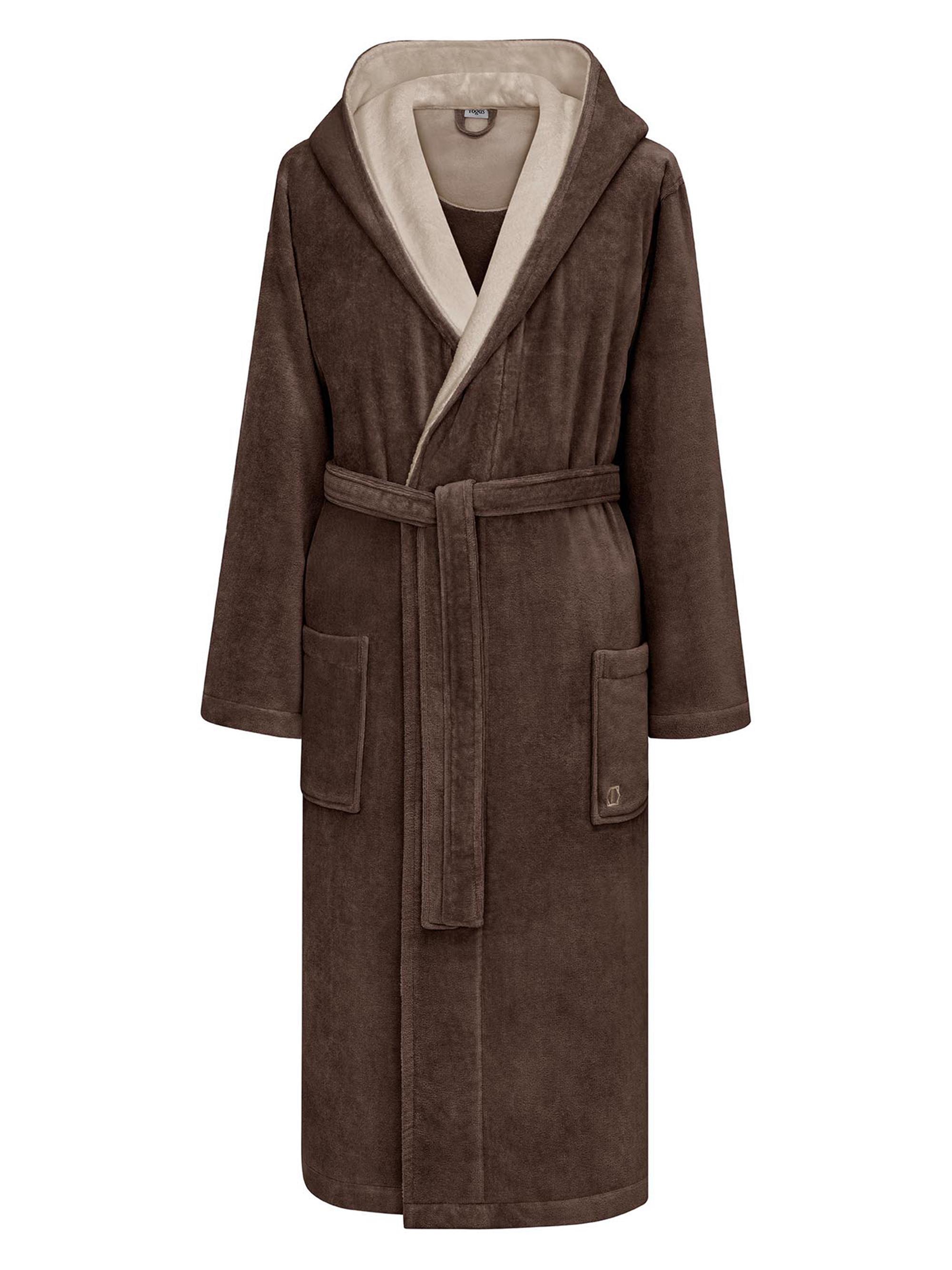Togas Women's Art Line Bathrobe - Warm Chocolate Beige