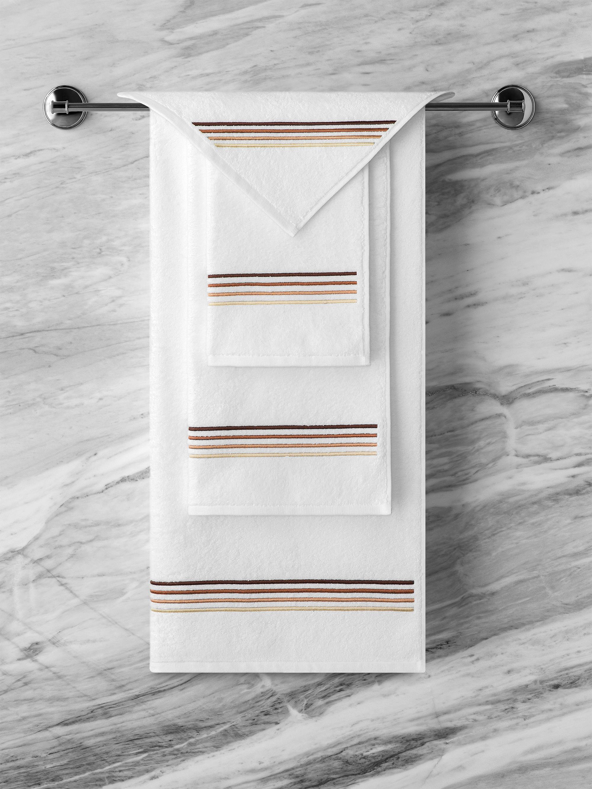 Togas Linary Towel Collection - White Coffee Bath Towel