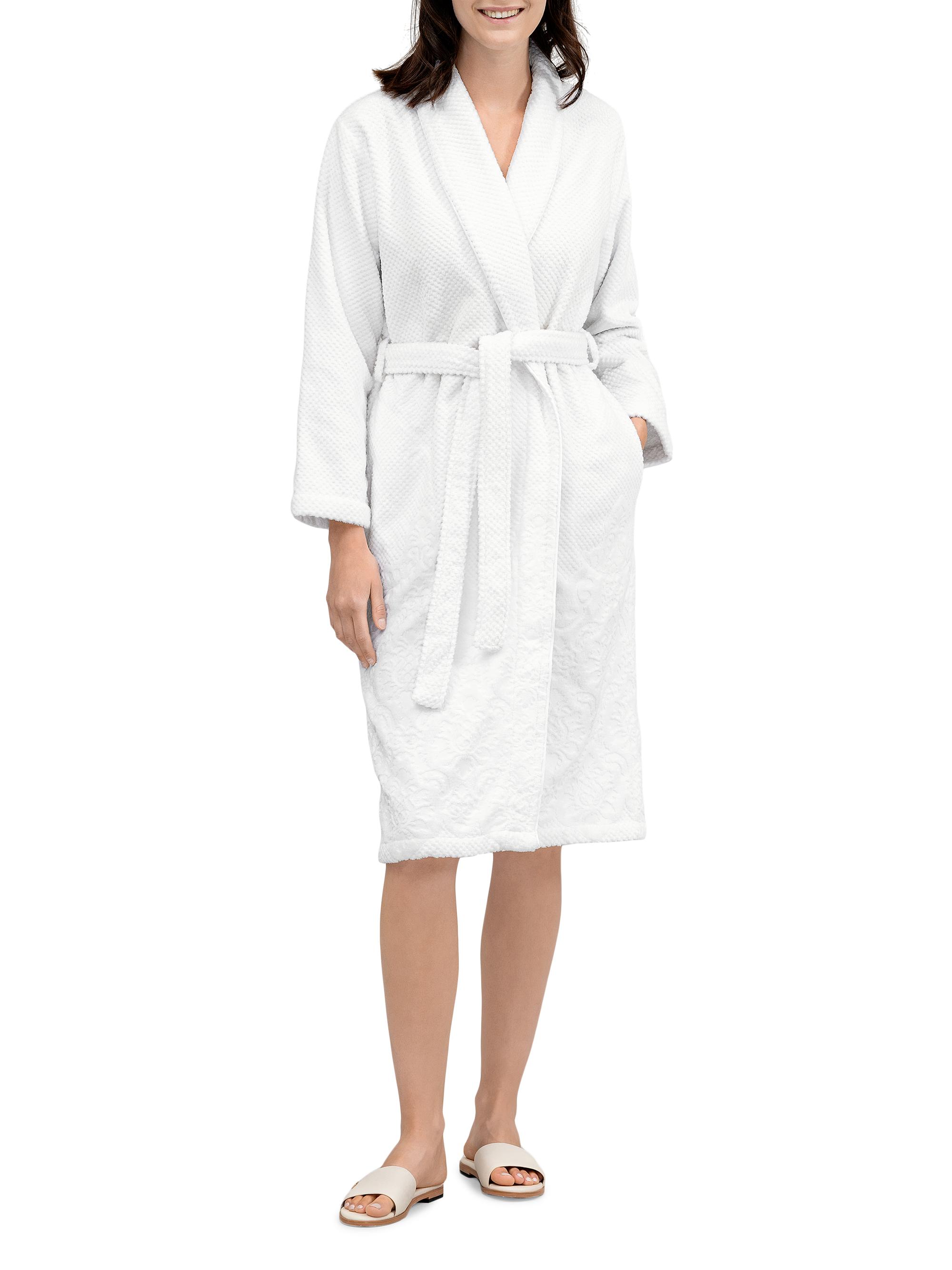 Togas Women's Michelle Cotton Bathrobe - White