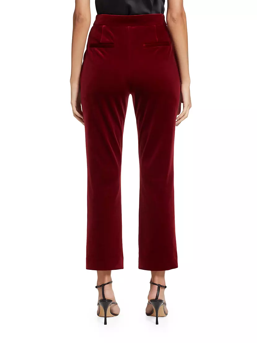 Flowers By Zoe Burgandy Velvet 2pc Pant Set - Everything But The Princess