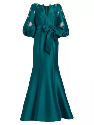 white christmas dresses Square Neck Sheath Dress with Embellished Bolero by Badgley Mischka main image 0