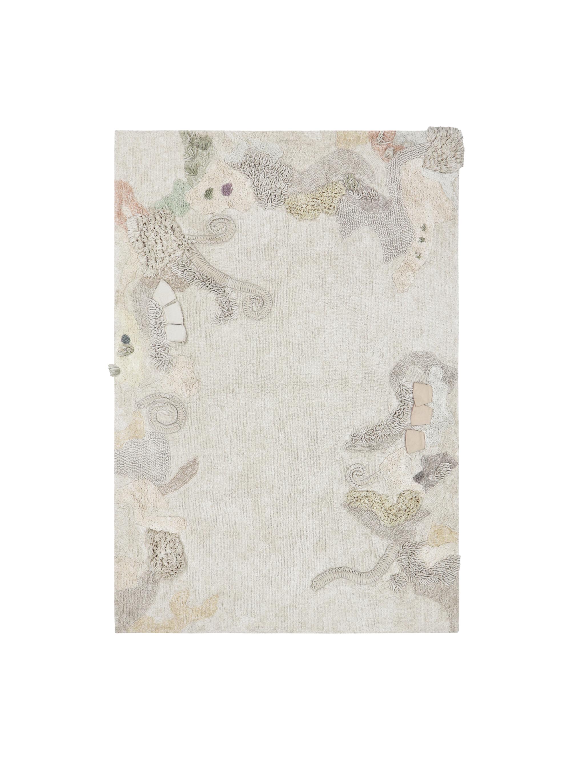 Lorena Canals Washable Play Rug Seabed - Natural Honey Olive Rose