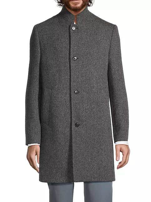Shop Club Monaco Loukas Wool-Blend Coat | Saks Fifth Avenue