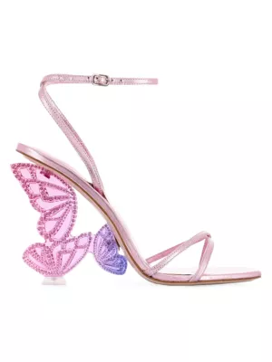 Sophia Webster Butterfly-embroidered ballerina shoes - Metallic