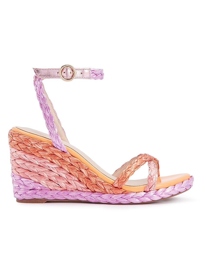 Shop Sophia Webster Ines 90MM Raffia Wedge Sandals | Saks Shop Sophia Webster Ines 90MM Raffia Wedge Sandals | Saks