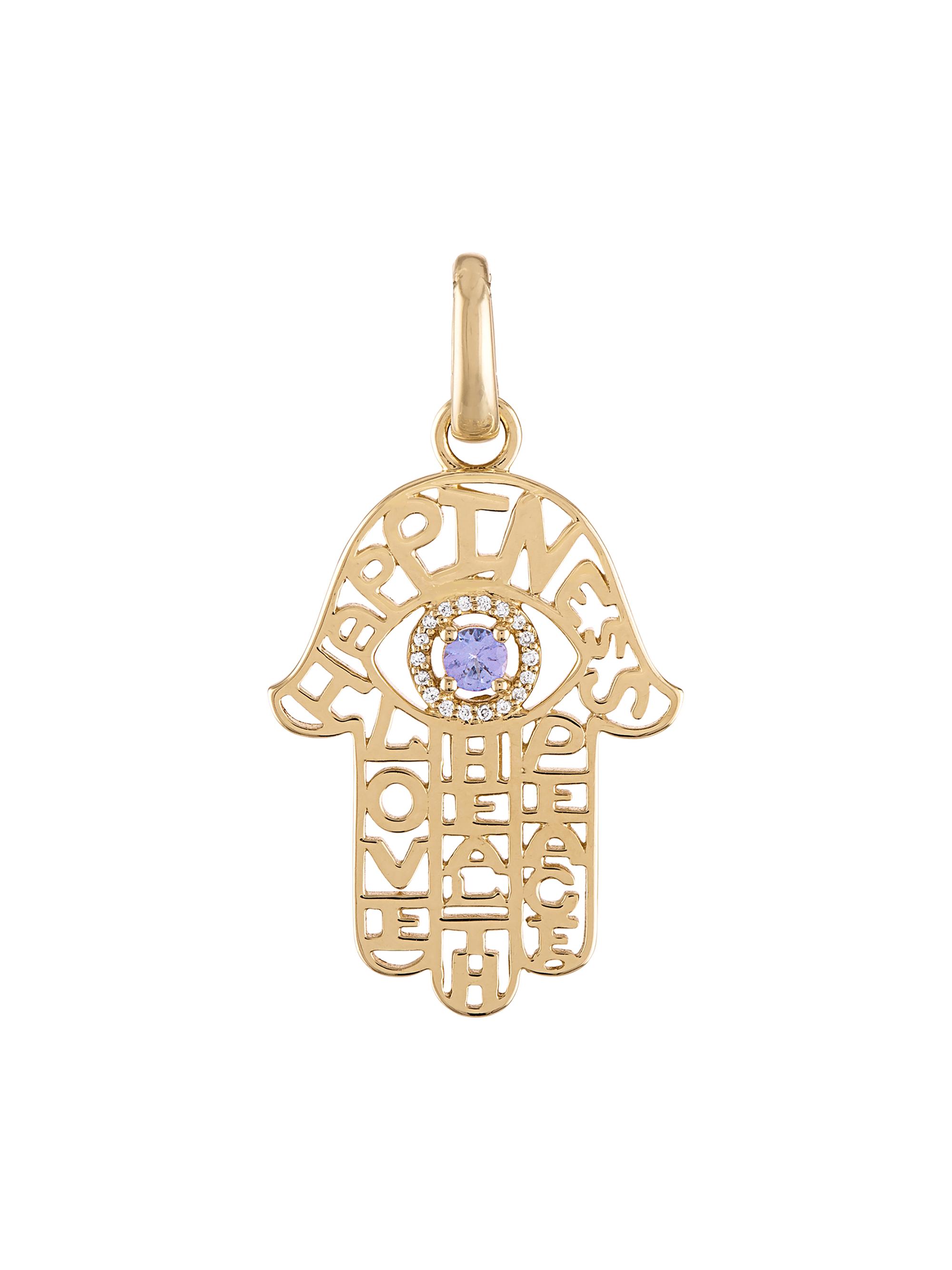 Eden Presley Women's Hamsa 14K Yellow Gold, Tanzanite & 0.063 TCW Diamond Pendant - Yellow Gold