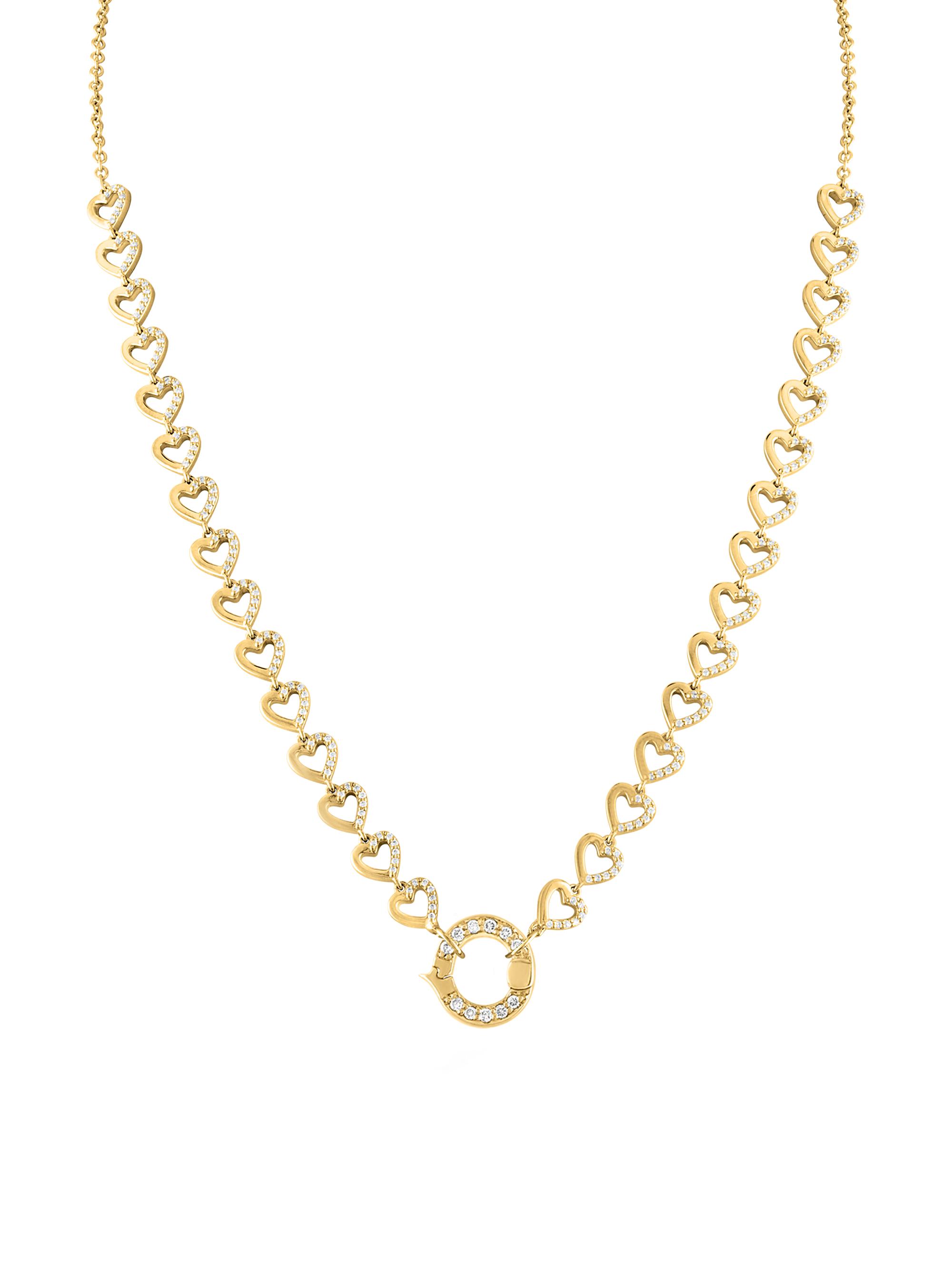 Eden Presley Women's Tiny Heart 14K Yellow Gold & 0.5 TCW Diamond Necklace - Yellow Gold