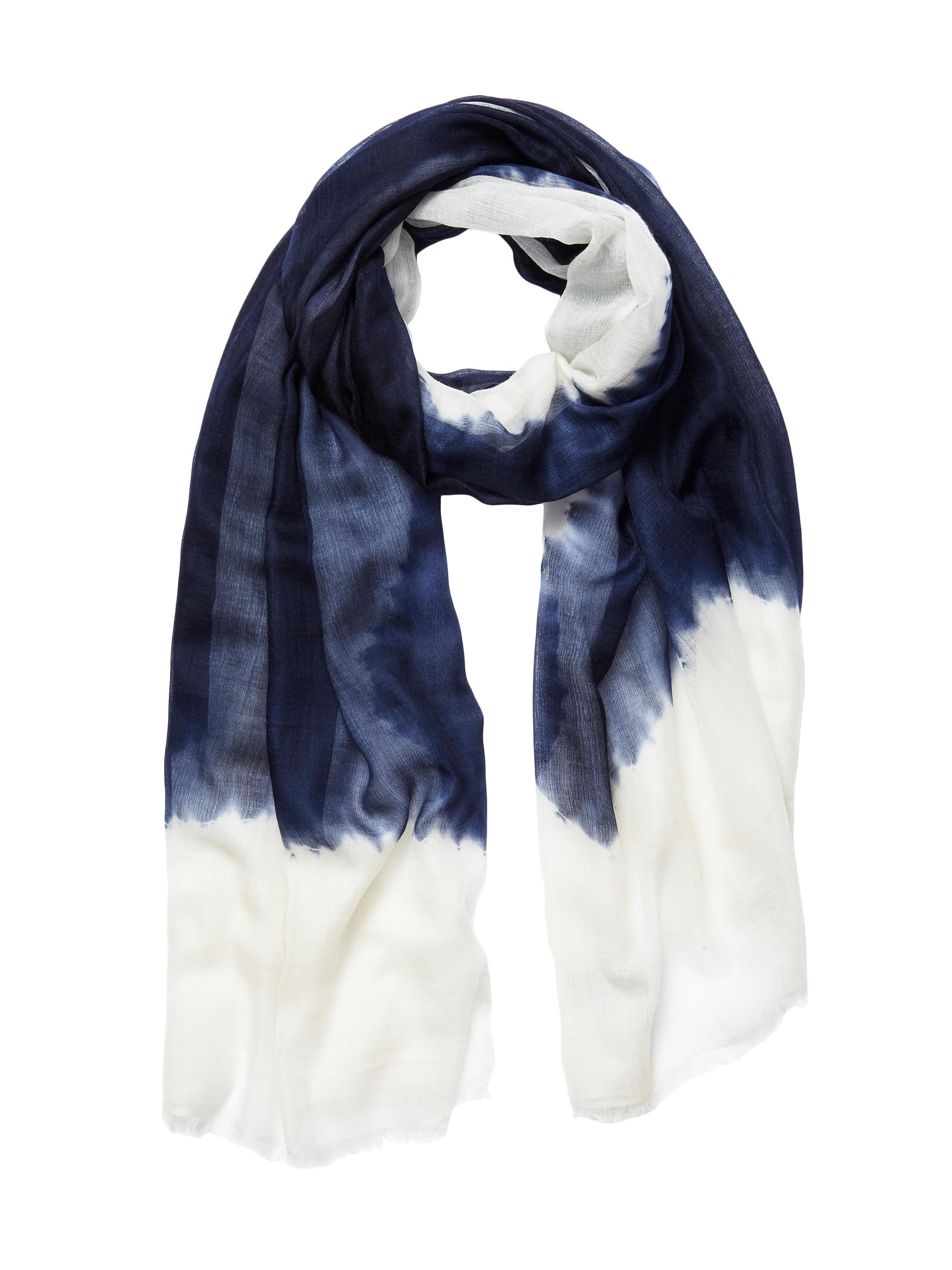 Jane Carr Women's Heroes Two-Tone Cashmere Wrap Scarf - Navy White