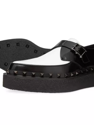 Valentino Garavani M-Way Rockstud leather Derby shoes - Black