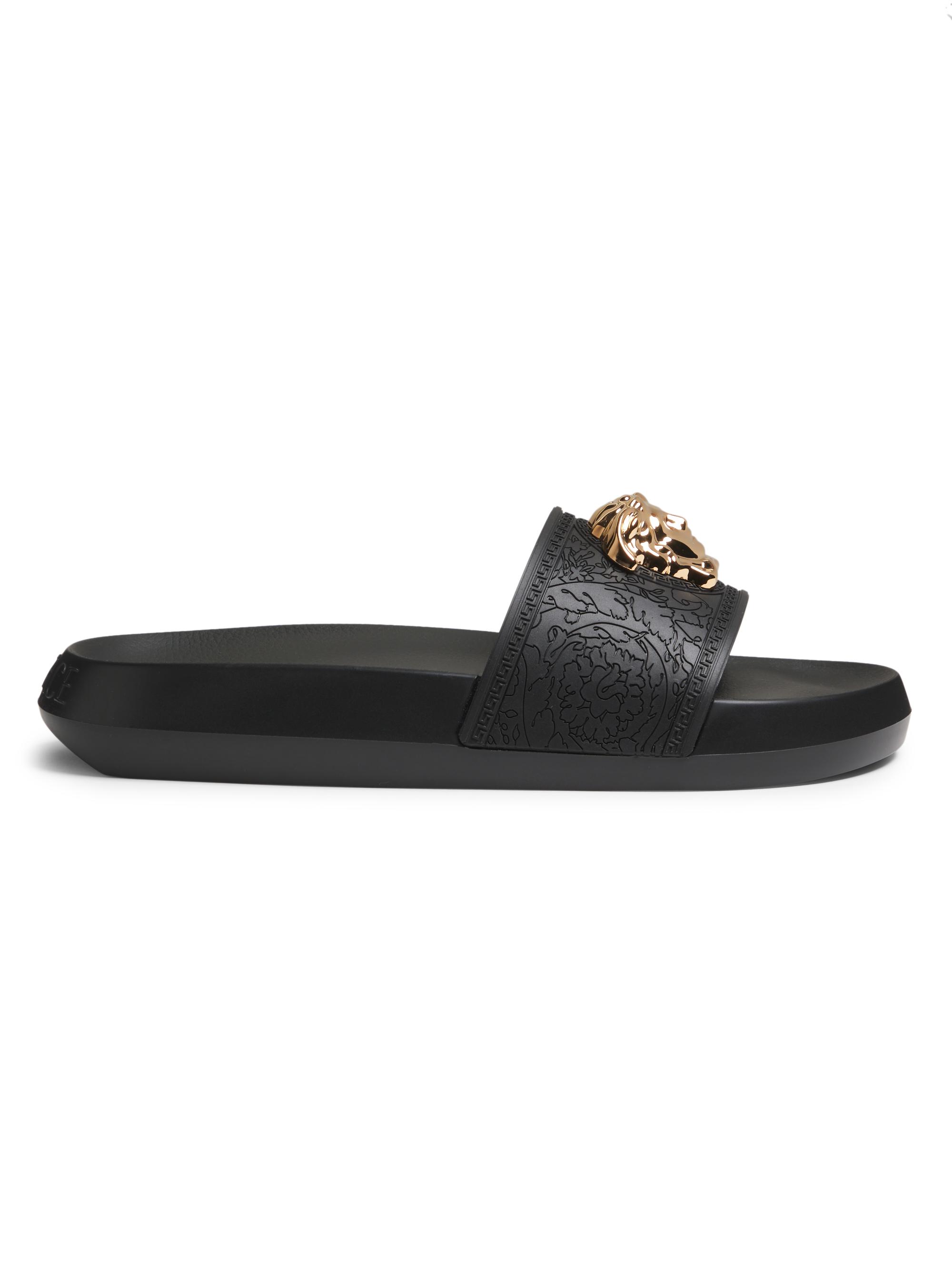 Versace Women's Signature Medusa Slides - Black  Sandals