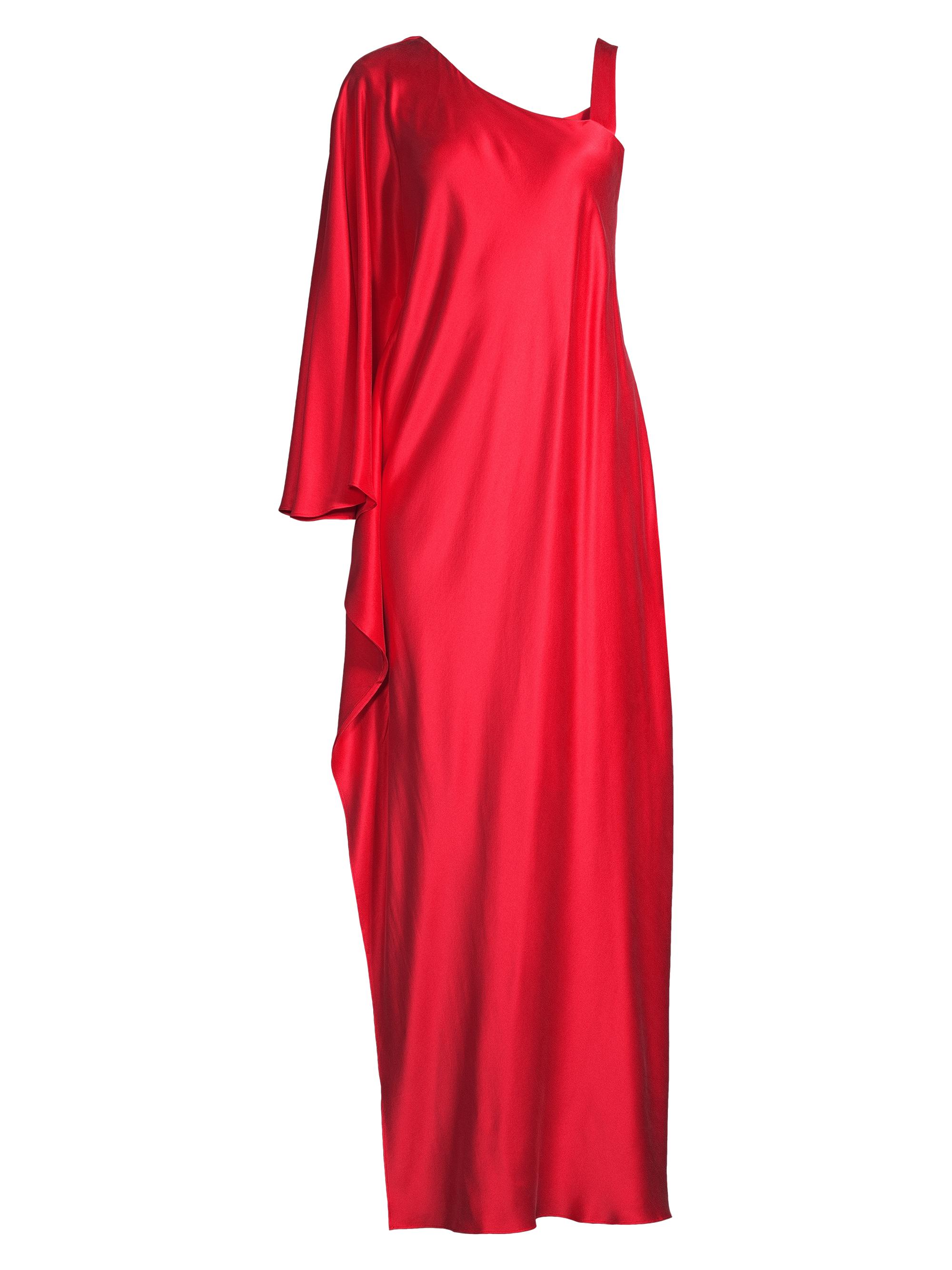 Ginger & Smart Women's Grace One-Shoulder Silk Gown - Poppy