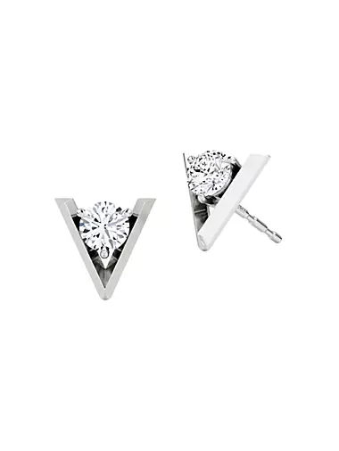 VRAI V 14K White Gold & 0.50 TCW Lab-Grown Diamond Stud Earrings