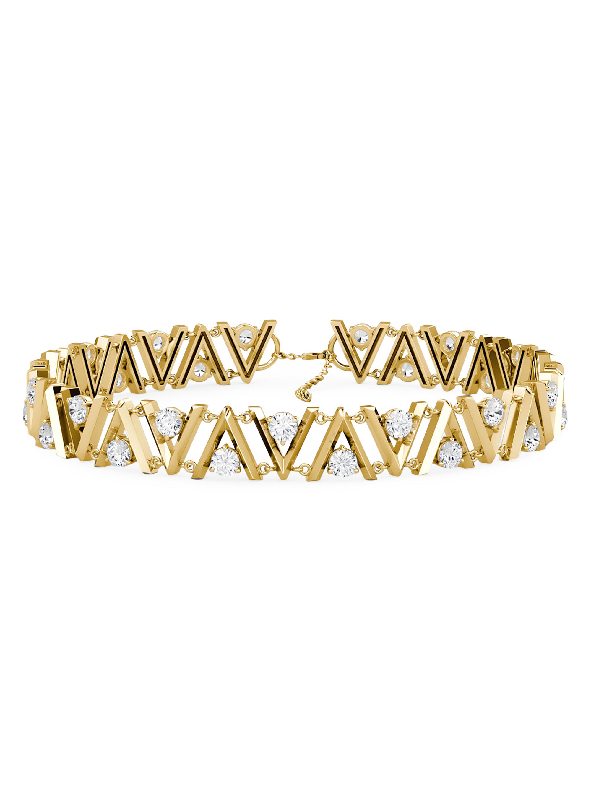 VRAI Women's  V 14K Yellow Gold & 9.50 TCW Lab-Grown Diamond Tennis Choker - Yellow Gold