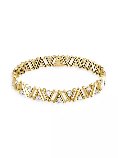 VRAI V 14K Yellow Gold & 5.50 TCW Lab-Grown Diamond Tennis Bracelet