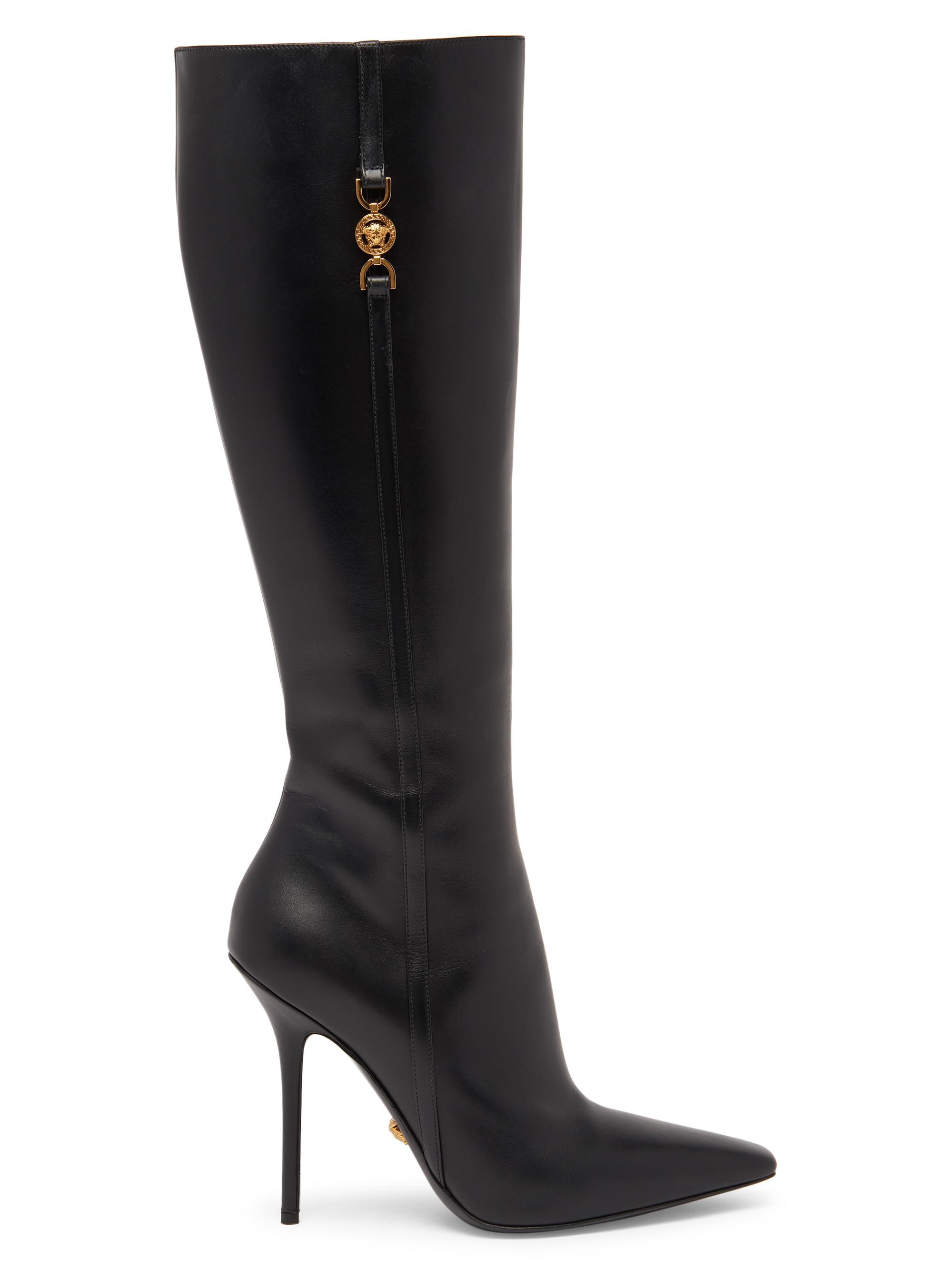 versace knee high boots