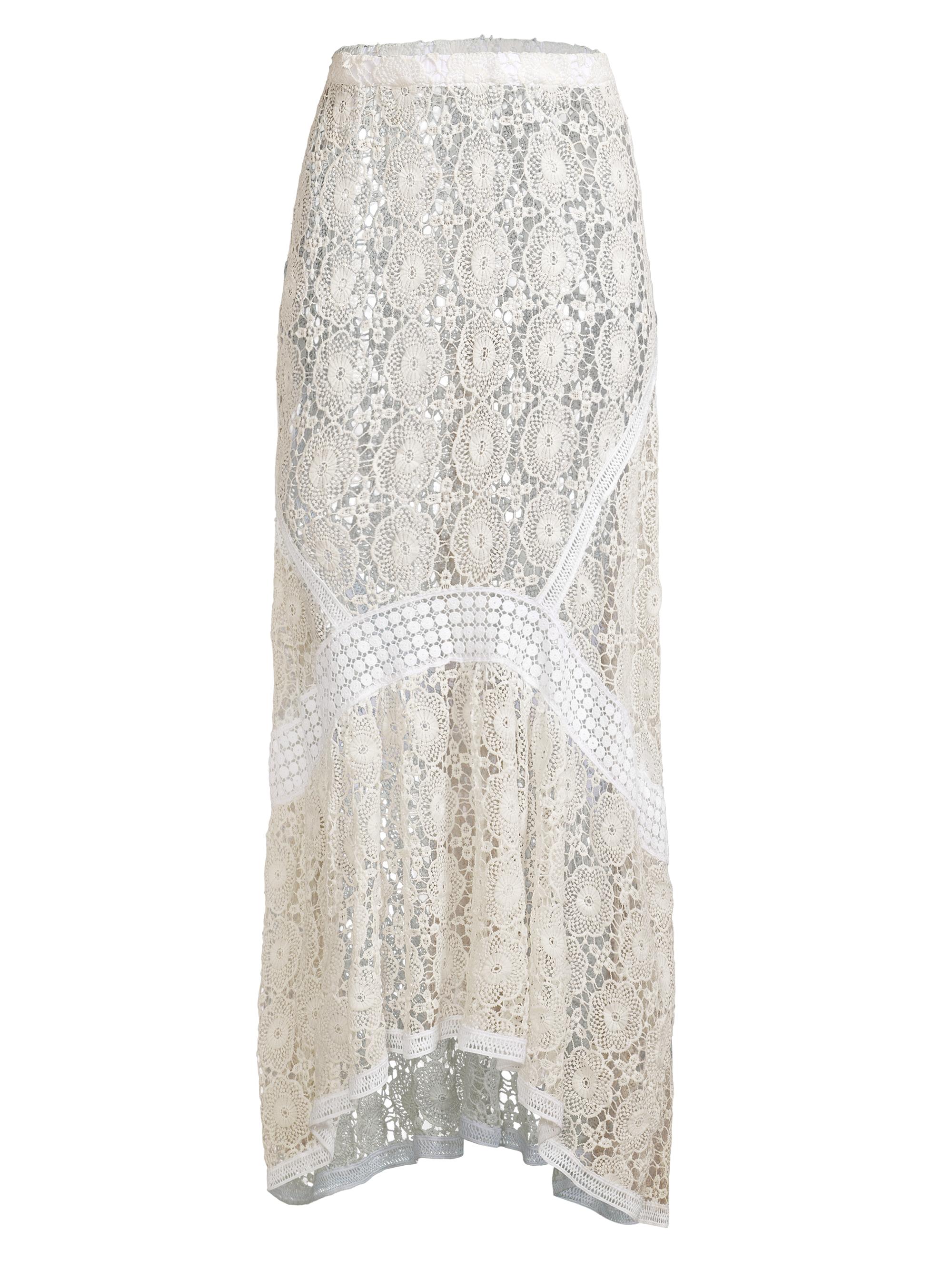 Ramy Brook Women's Dalia Guipure Lace Maxi Skirt - White Lace