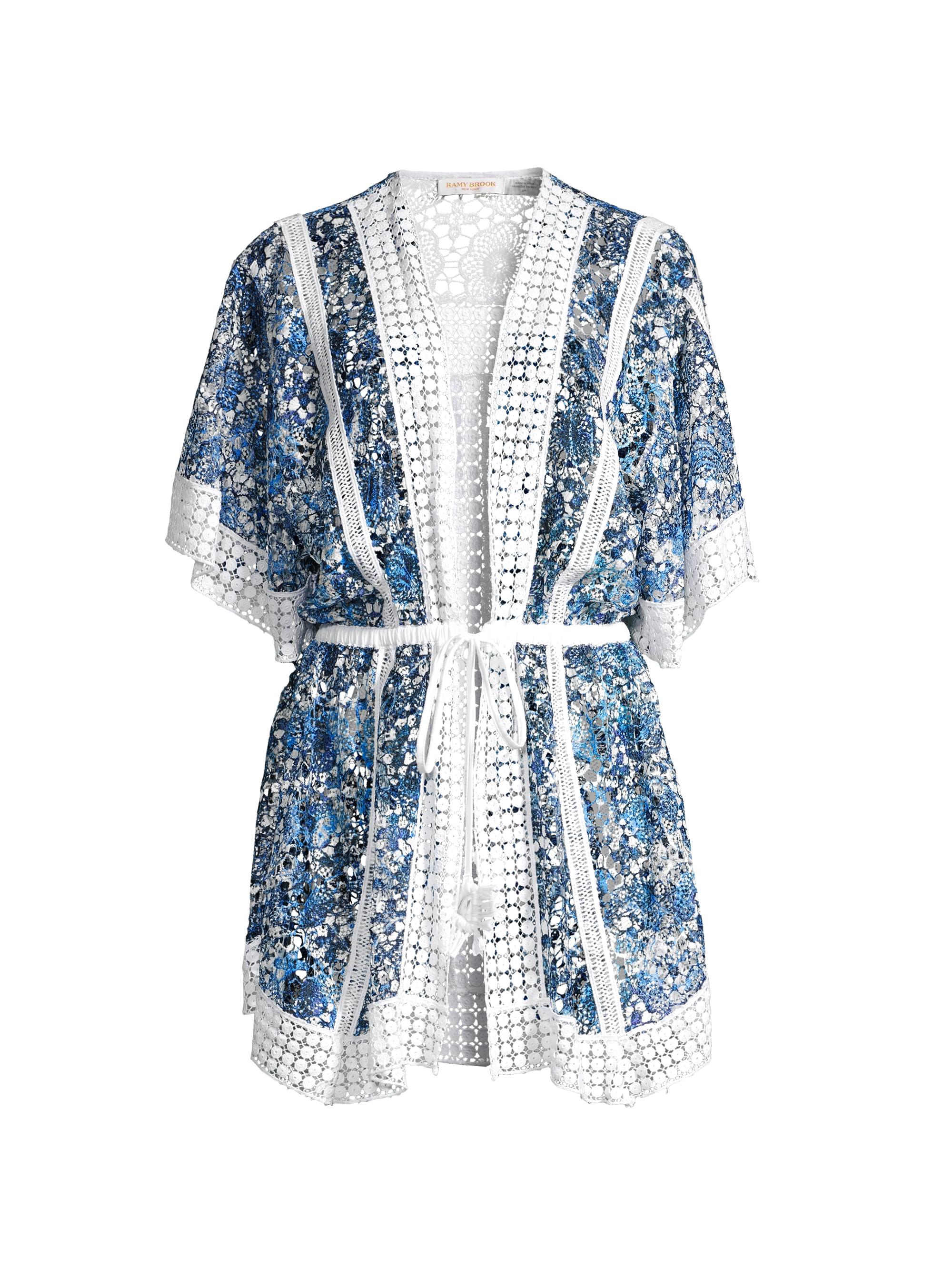 Ramy Brook Women's Robin Lace Tie-Waist Cover-Up Tunice - Poolside Printed Lace