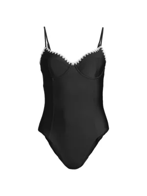 Shop Ramy Brook Addisyn Whipstitch One-Piece Swimsuit | Saks Fifth Avenue