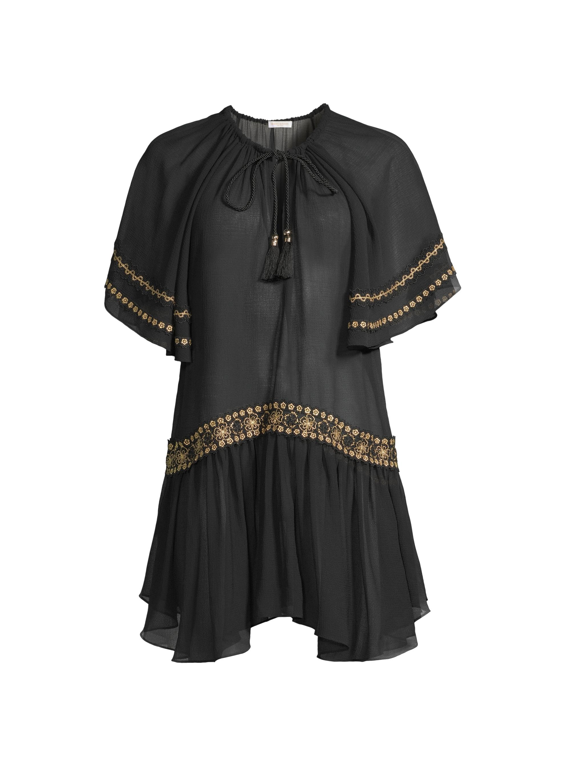 Ramy Brook Women's Whitley Floral-Embroidered Cover-Up Dress - Black - Women's Clothing