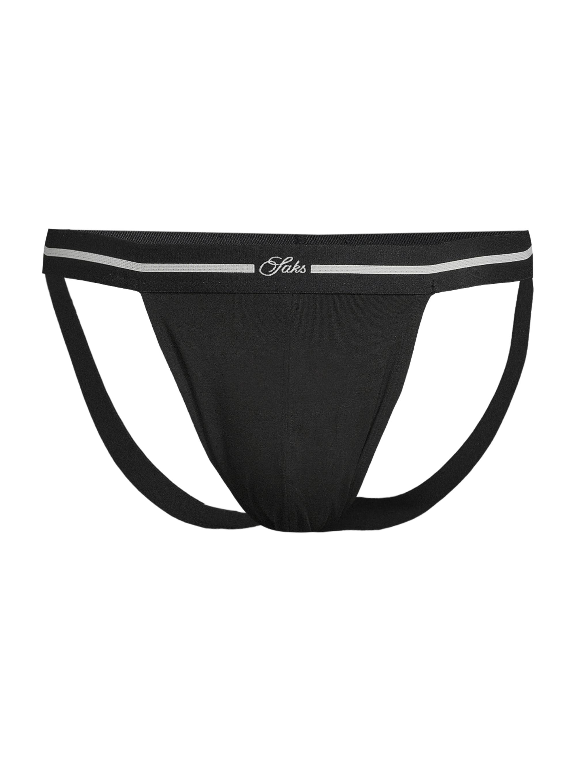 Saks Fifth Avenue Men's COLLECTION Stretch-Cotton Jock Strap - Moonless