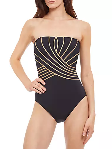 Gottex Women's Standard Ruched Bust Scoop Neck One Piece Swimsuit -  ShopStyle