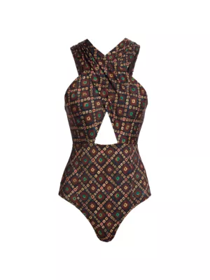 Shop Ulla Johnson Kieran Crisscrossed One-Piece Swimsuit | Saks Fifth Avenue