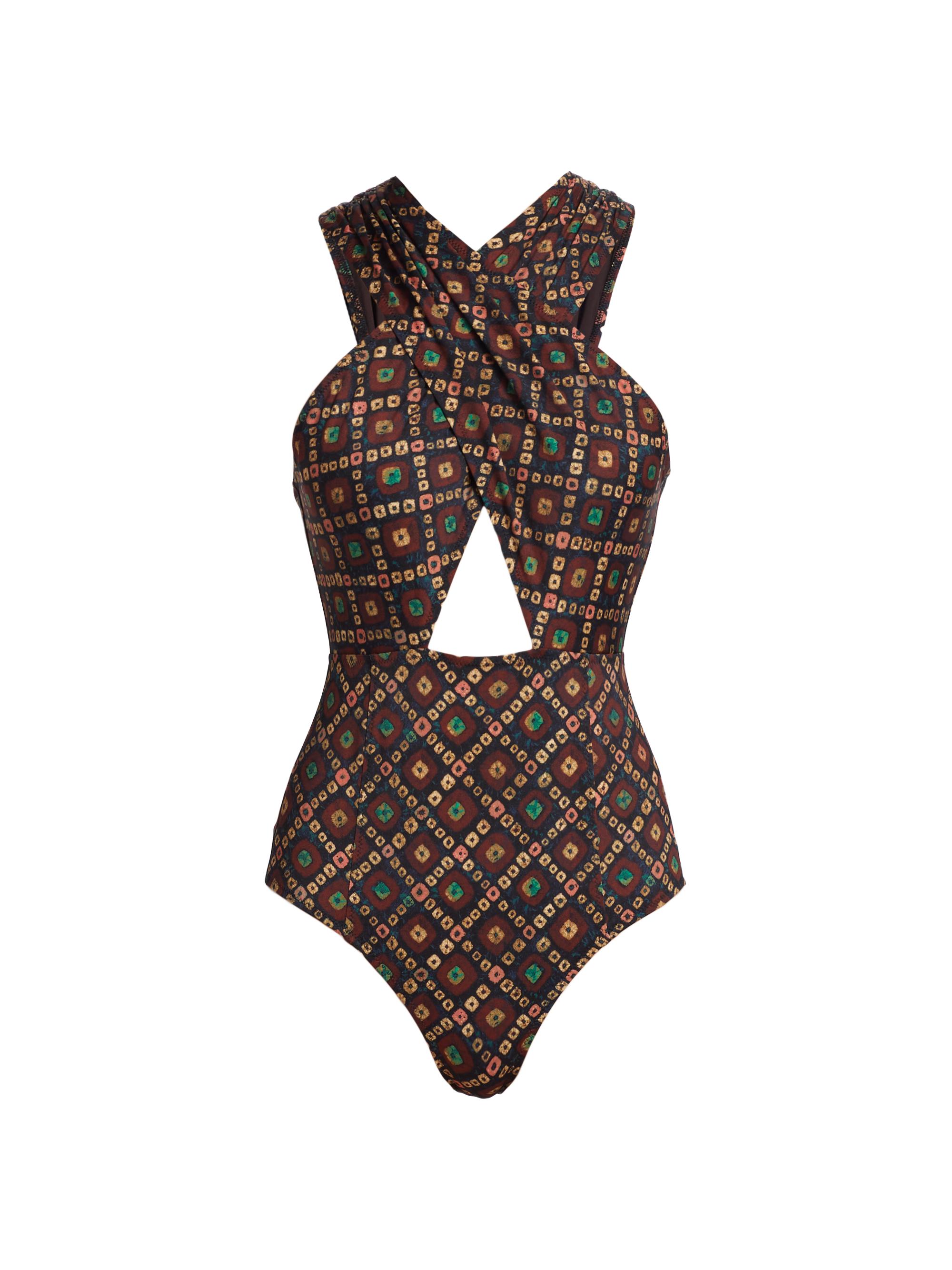 Ulla Johnson Women's Kieran Crisscrossed One-Piece Swimsuit - Bronzite