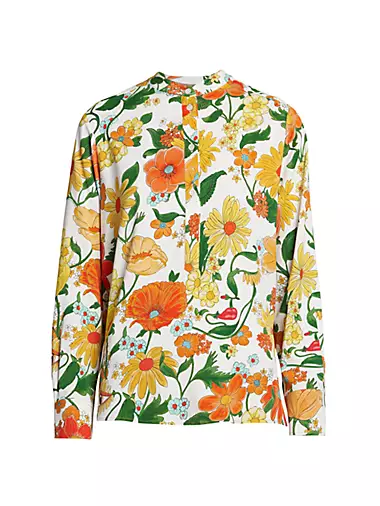 Floral Half-Button Shirt