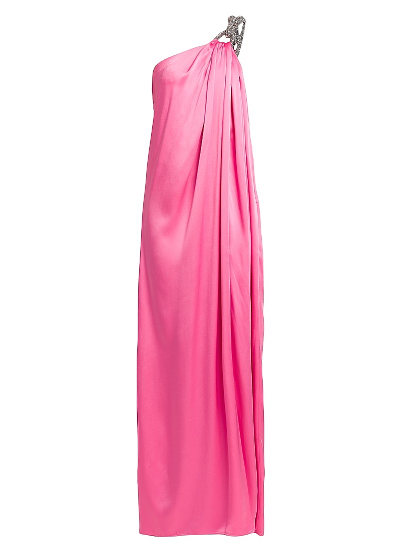 Shop Stella McCartney Falabella Satin One-Shoulder Gown Shop Stella McCartney Falabella Satin One-Shoulder Gown
