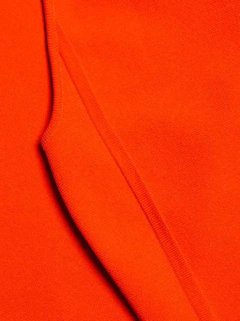 Vibrant Chelsea Orange Color Block Knit Scarf