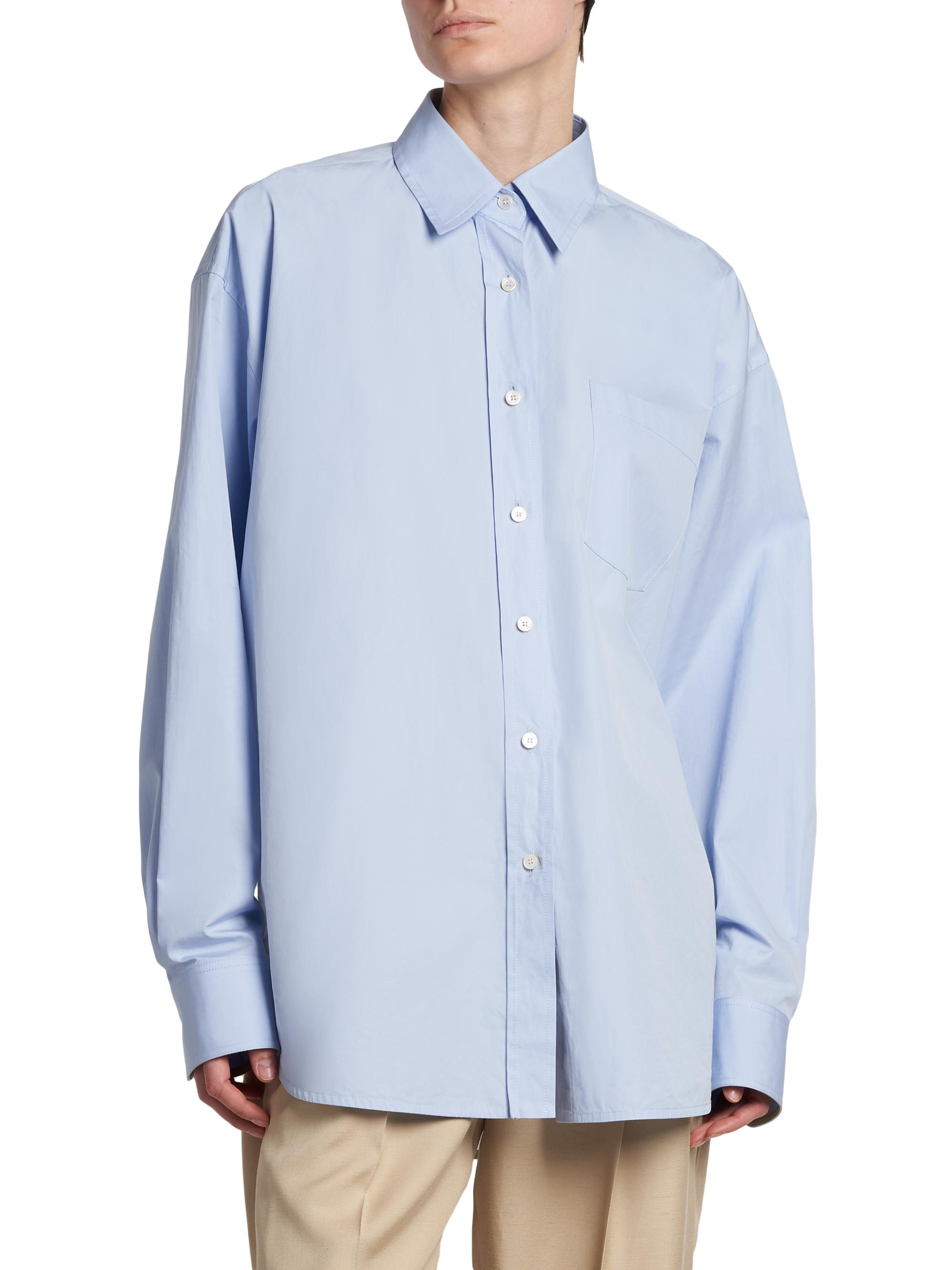Stella McCartney Floral-Back Chiffon Oversized Shirt | Saks Fifth