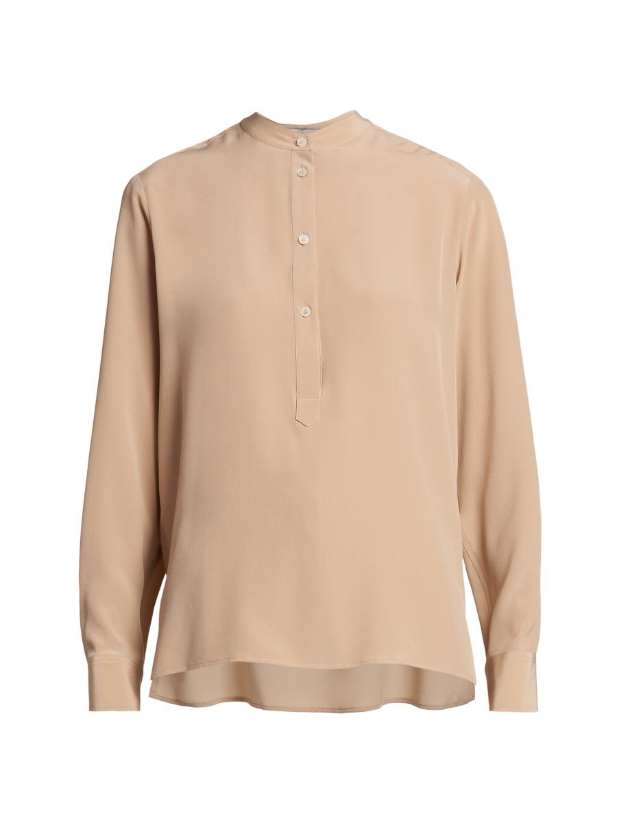 Stella McCartney Iconic Silk Half-Button Shirt | Saks Fifth