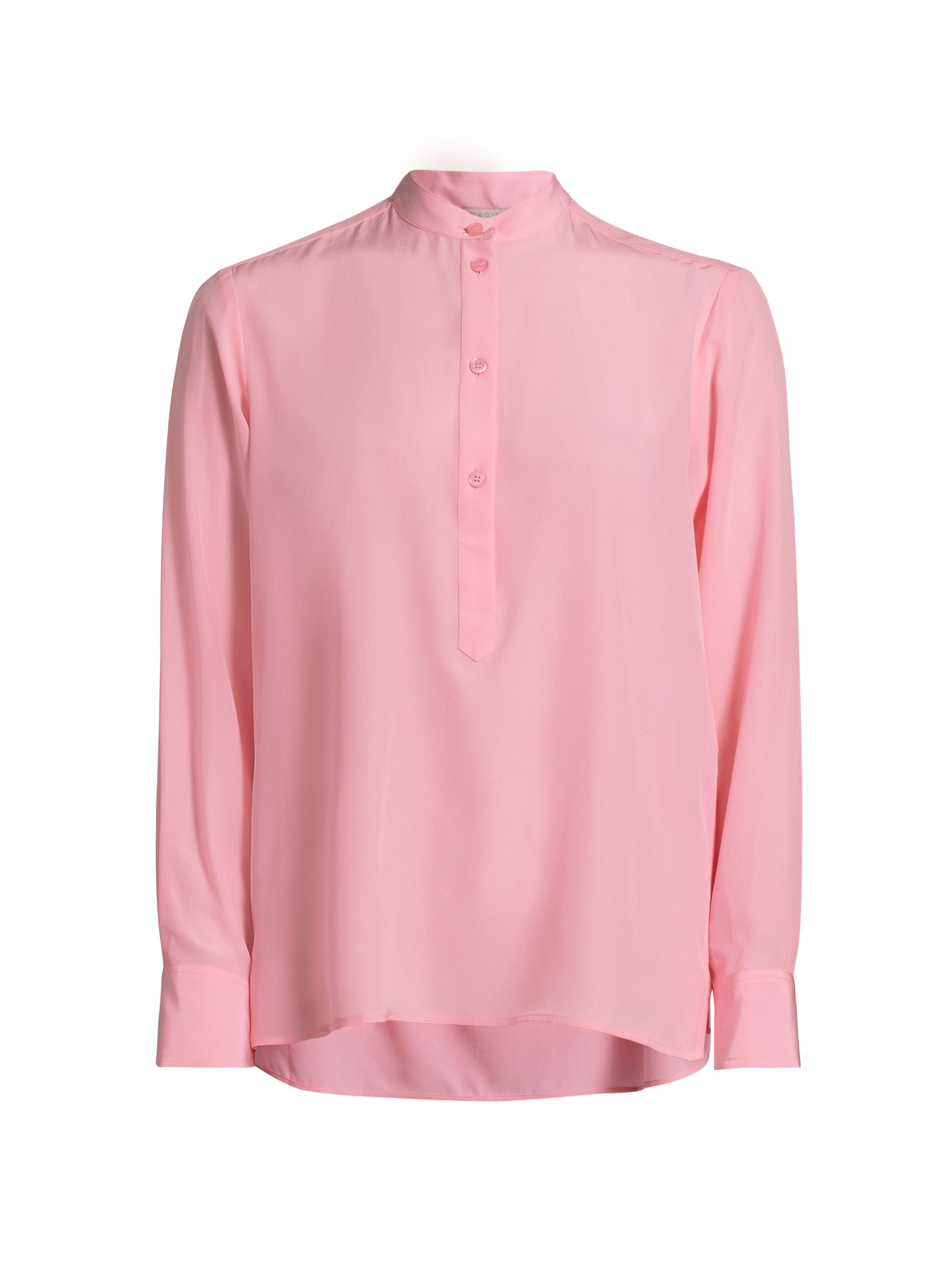 Stella McCartney Women's Iconic Silk Half-Button Shirt - Blossom