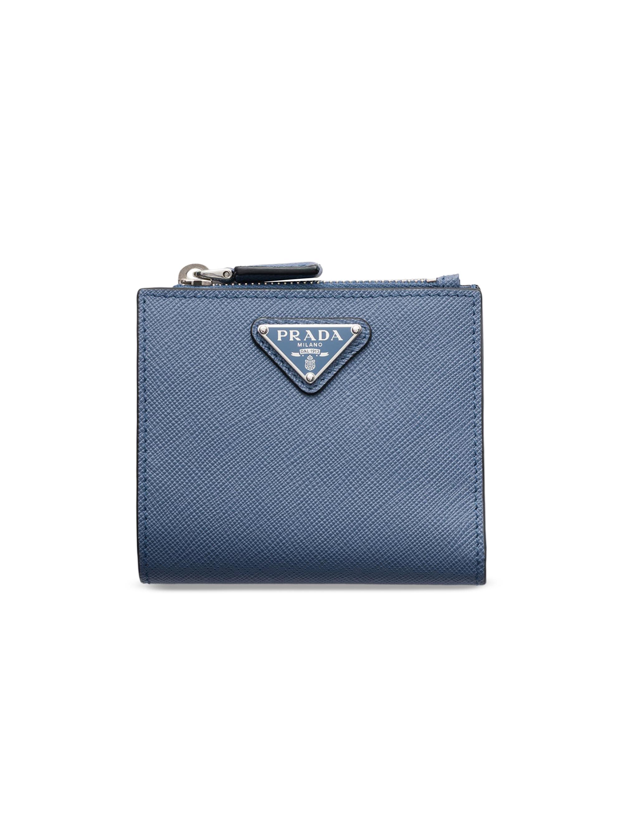 Prada Men's  Saffiano Leather Wallet - Blue